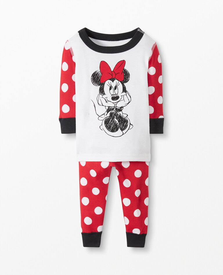 Disney Minnie Mouse Dot Long John Pajama Set in  - main