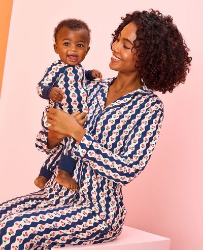 Women's Long Sleeve HannaSoft™ Pajama Set in Cherry Wallpaper - main
