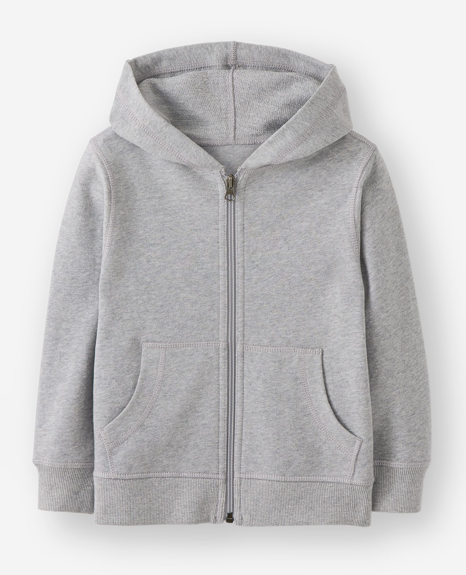 French Terry Hoodie in Heather Grey - main