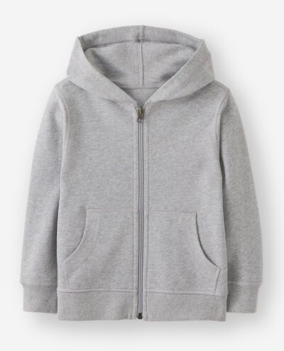 French Terry Hoodie in Heather Grey - main