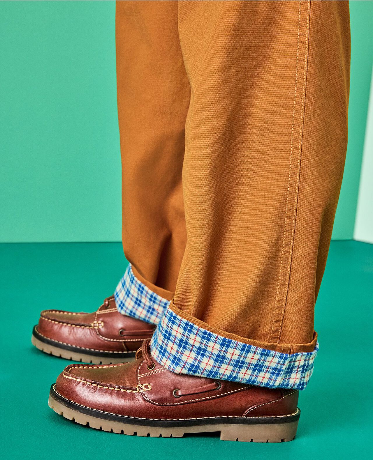 Canvas Pull-On Lined Pants in Glazed Ginger - main