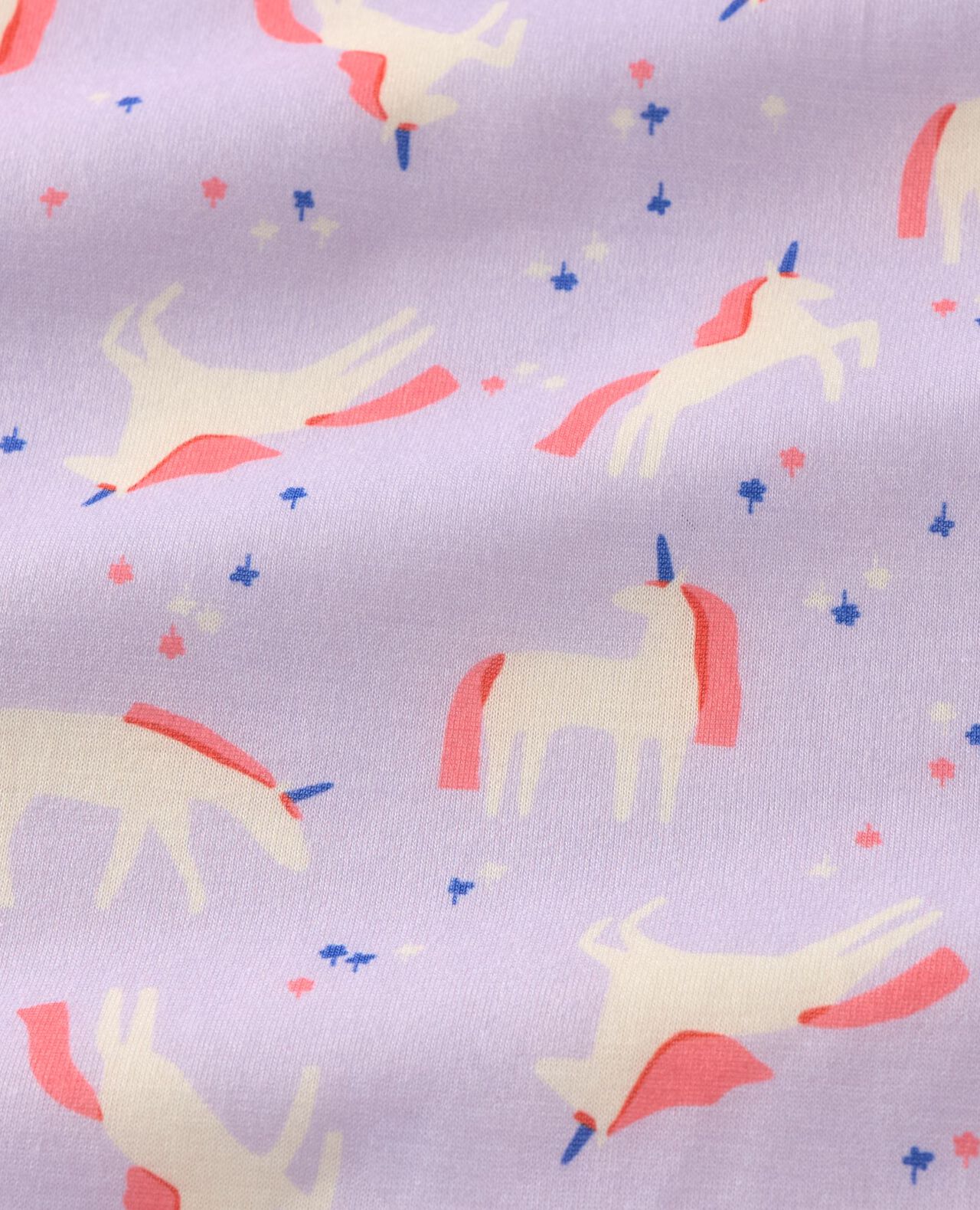 Flutter Sleeve Pajama Set in Grazing Unicorns on Purple - main