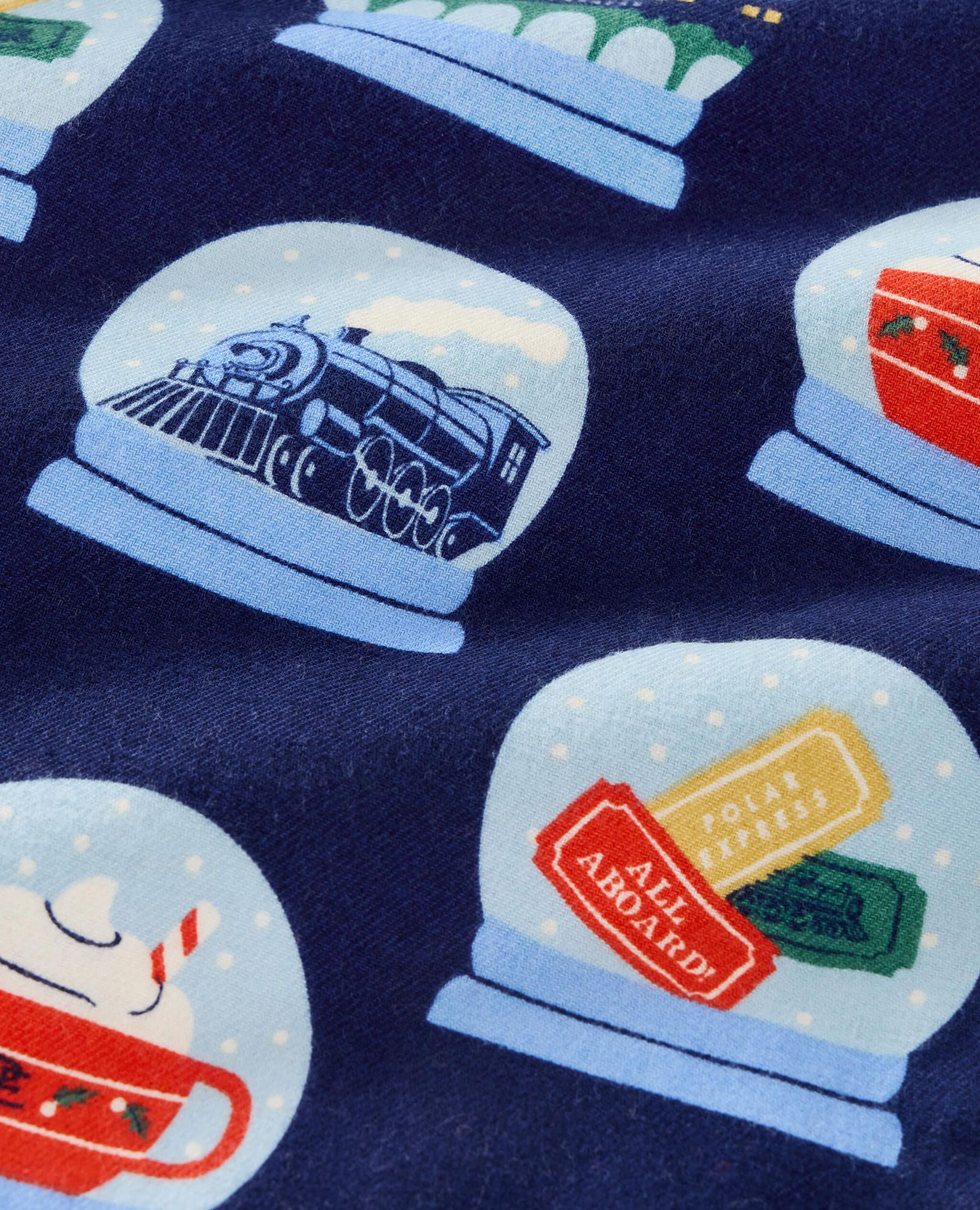 Adult The Polar Express Flannel Pajama Top in Polar Express Snowglobes - main