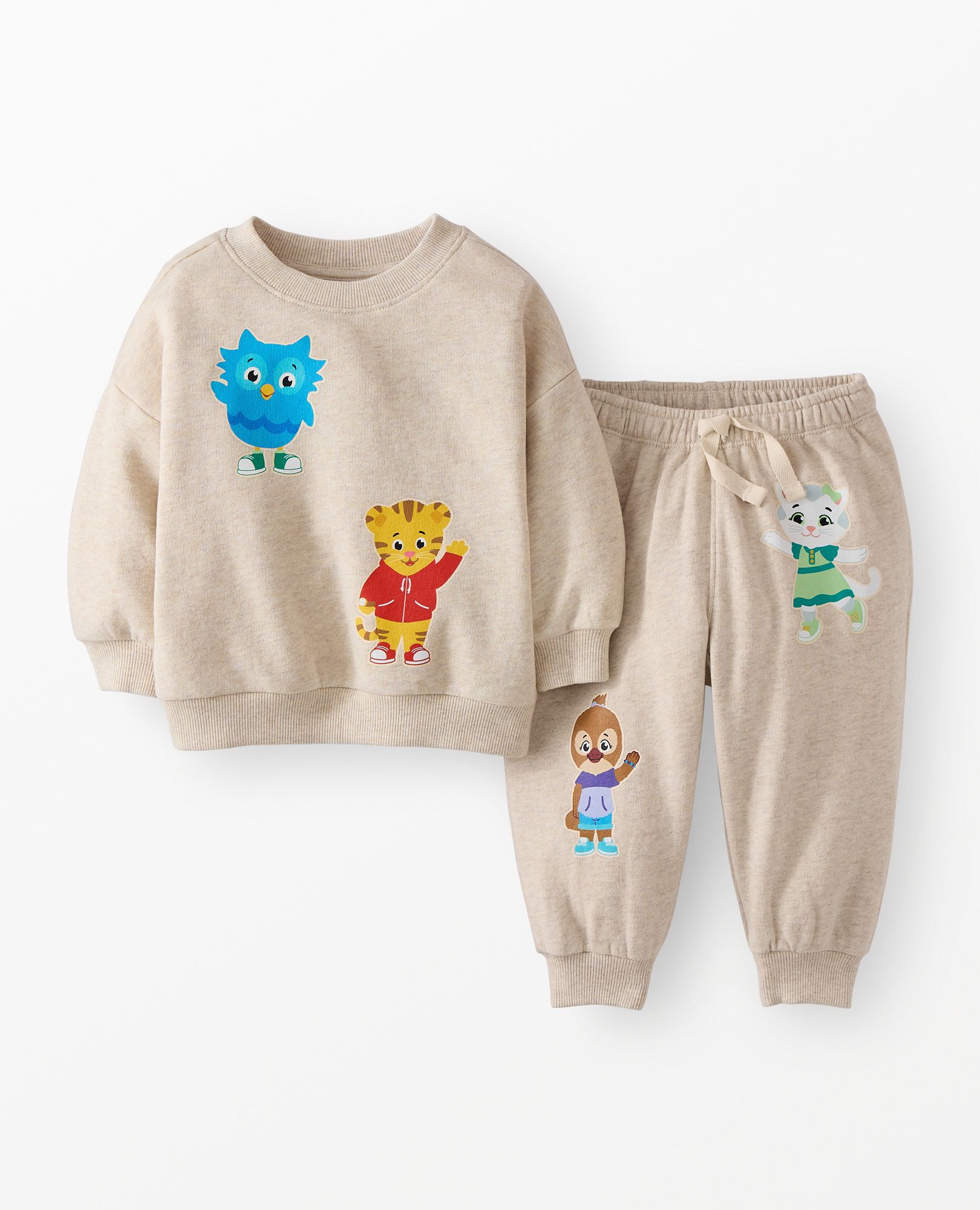 Daniel Tiger Oversized French Terry Sweatshirt & Sweatpants Set in Daniel Tiger Multi Character - main