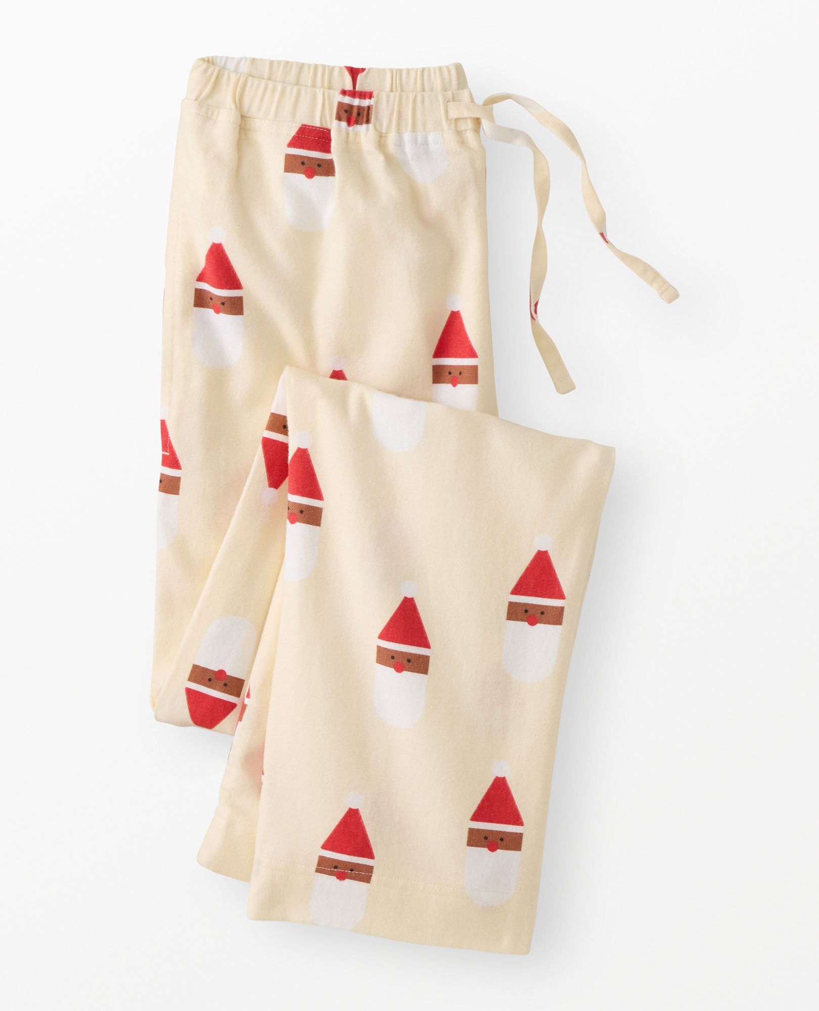 Adult Holiday Flannel Pajama Pants in Scandi Santa on Almond Oil - main