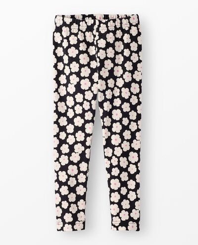 Leggings in Ecru Floral on Black - main