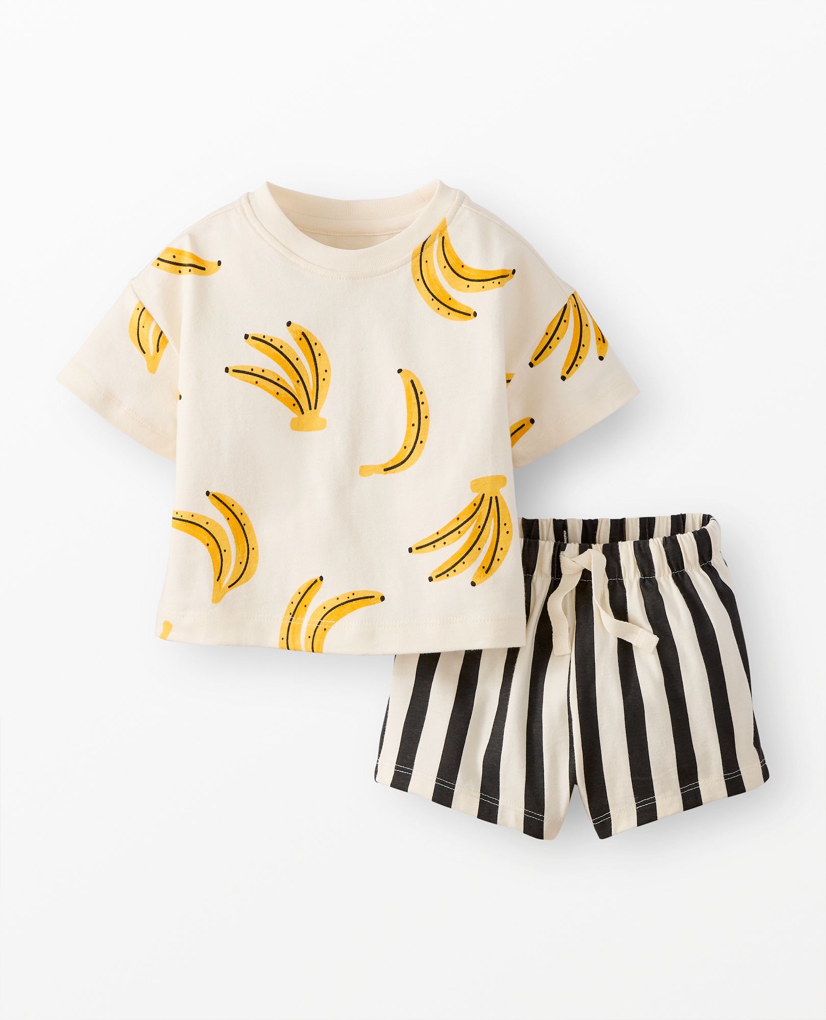 Baby Relaxed Fit T-Shirt & Shorts Set in Bananas - main