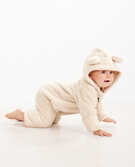 Baby Zip One Piece In Recycled Marshmallow in Light Oat - main