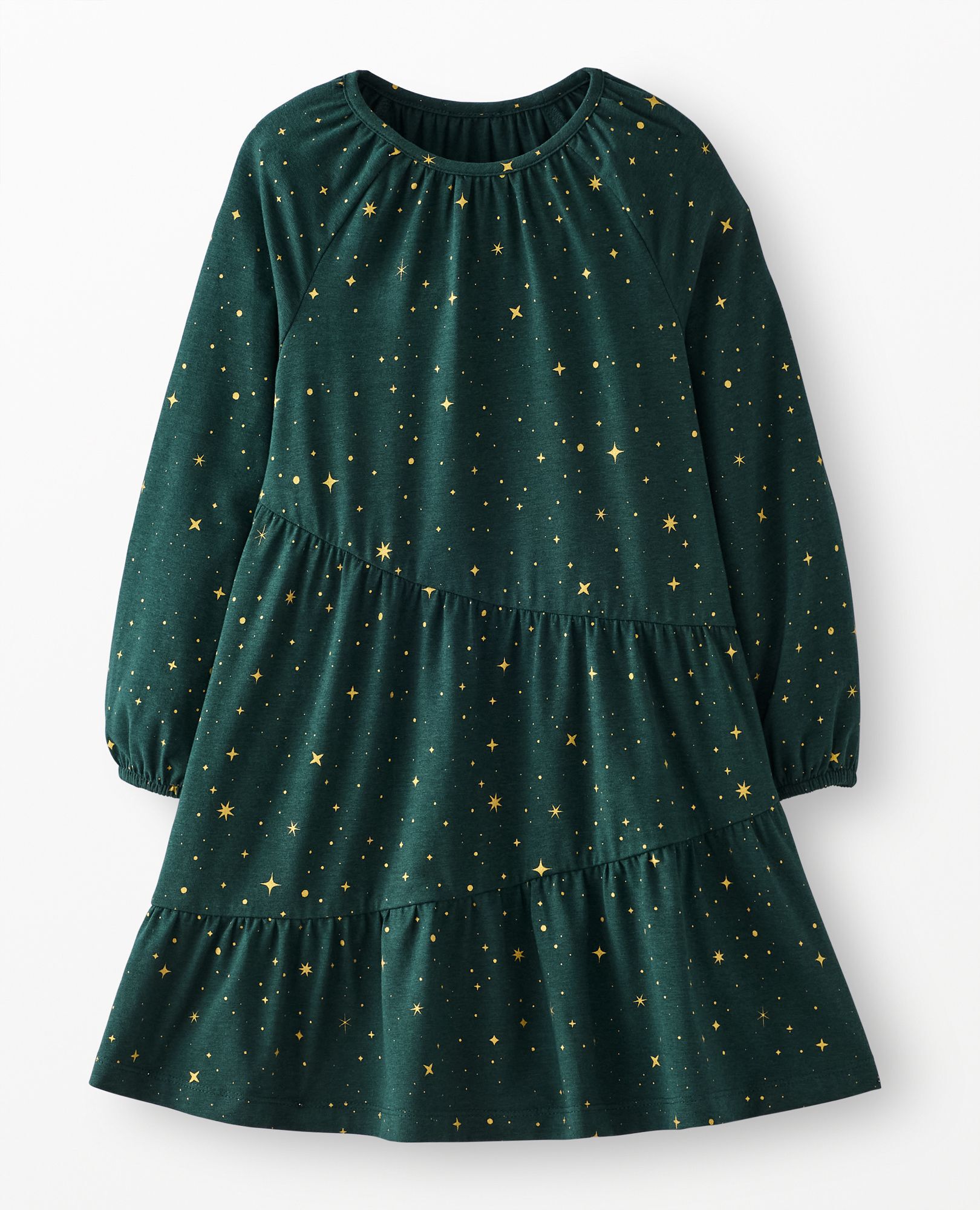【hana】 Long Sleeve Sparkle Tiered Dress | Hanna Andersson