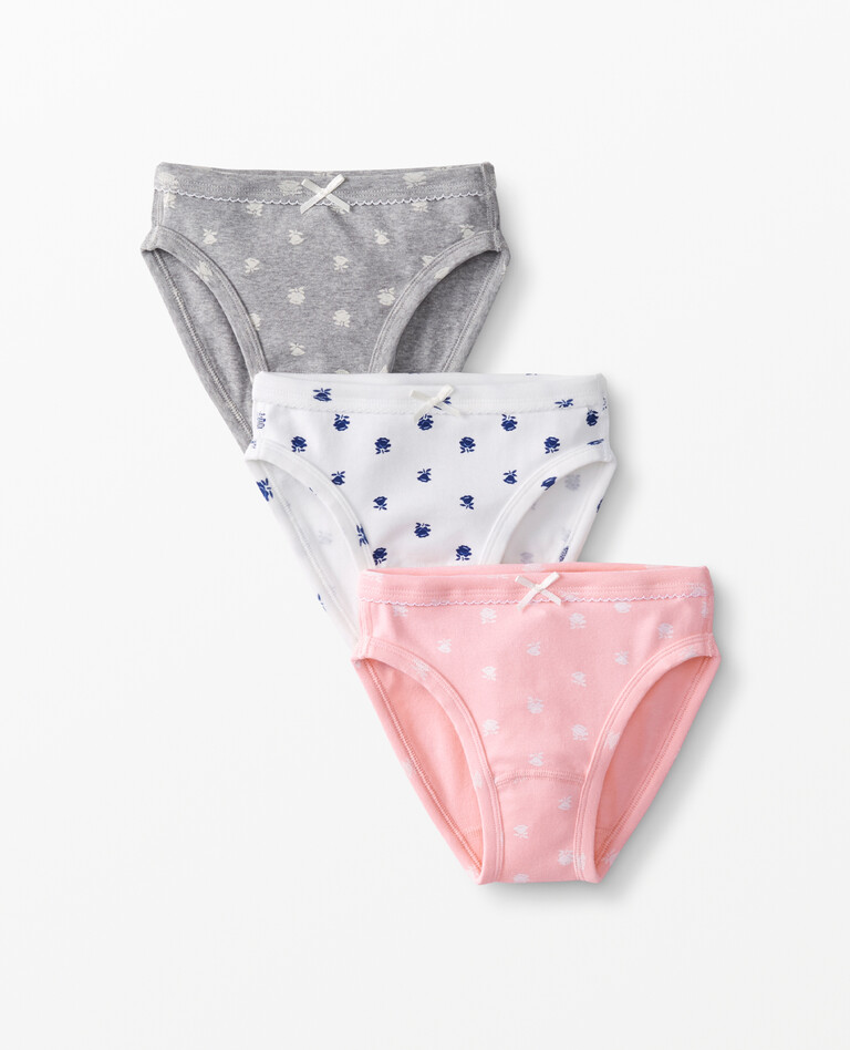 Mid-Rise Hipster Unders In Organic Cotton with Stretch 3-Pack in Soft Print Pack - main
