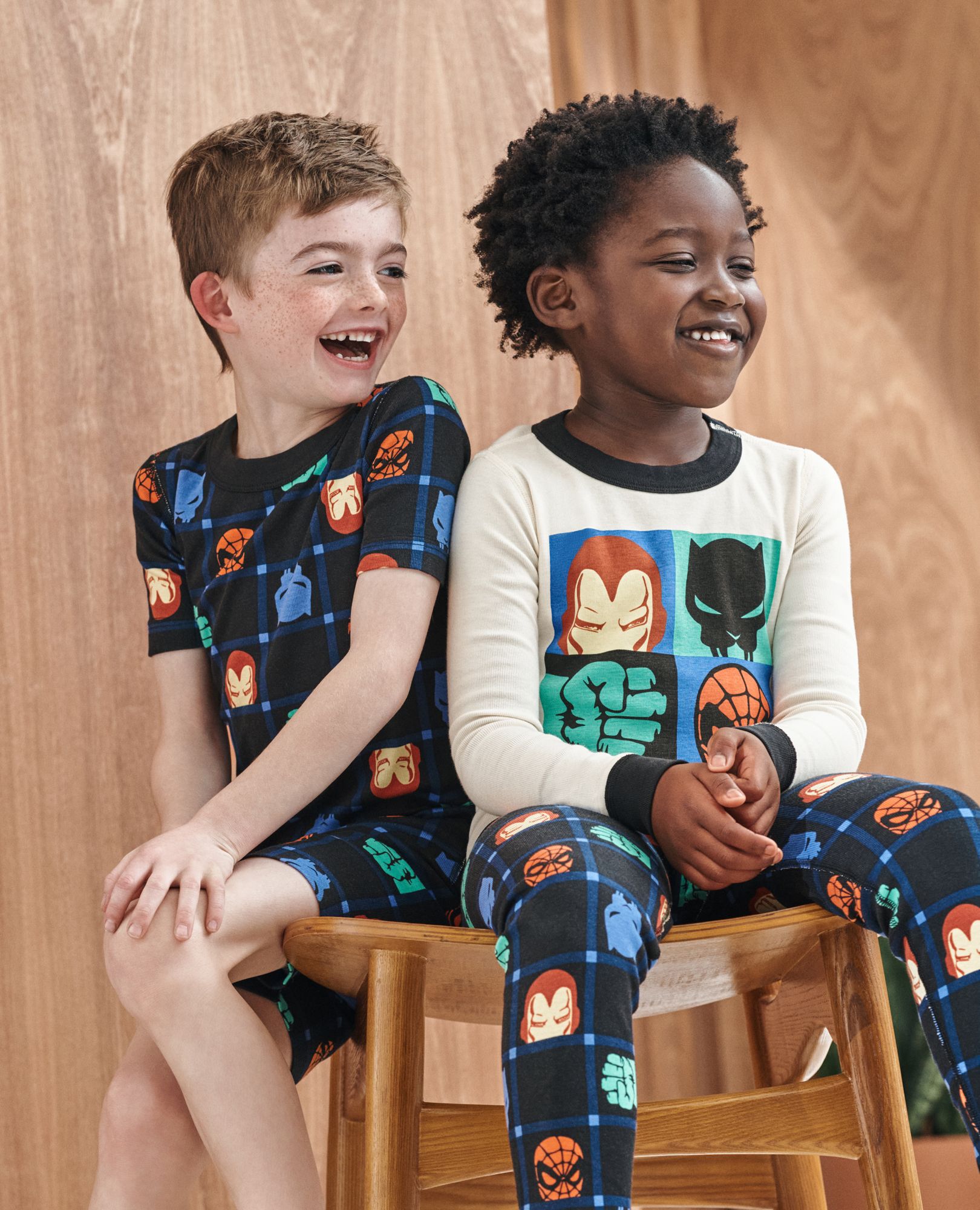 Marvel Avengers HannaJams™ Pajama Set in Checker Marvel - black - main