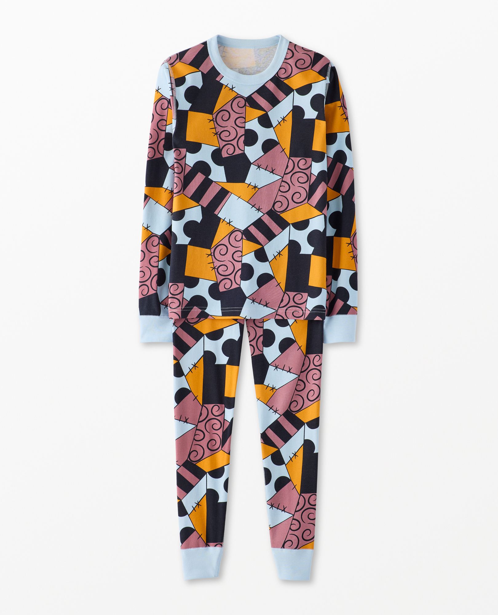 Adult The Nightmare Before Christmas Sally Costume Long John Pajama Set in Sally Costume - main