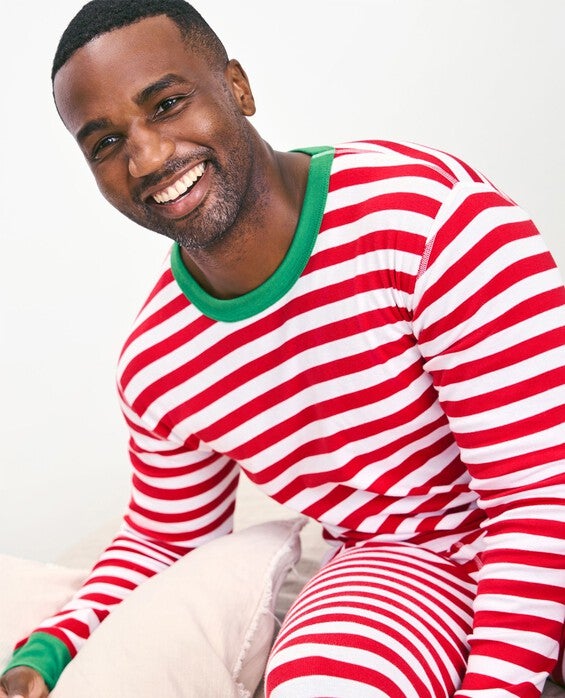 Hanna Red & White Striped Long John Pajama Top in 100% Cotton - Size Adult S by Hanna Andersson | Family Matching Pajamas