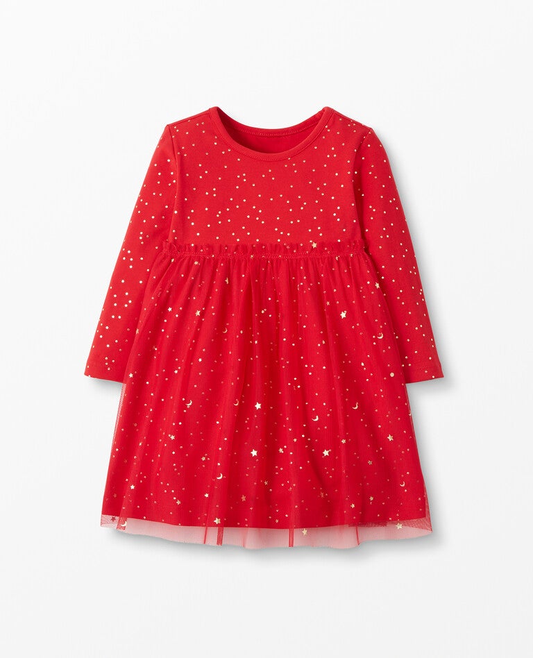 Shimmer Star Dress In Soft Tulle Hanna Andersson
