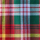 Adult Holiday Flannel Pajama Top in Rainbow Plaid - swatch