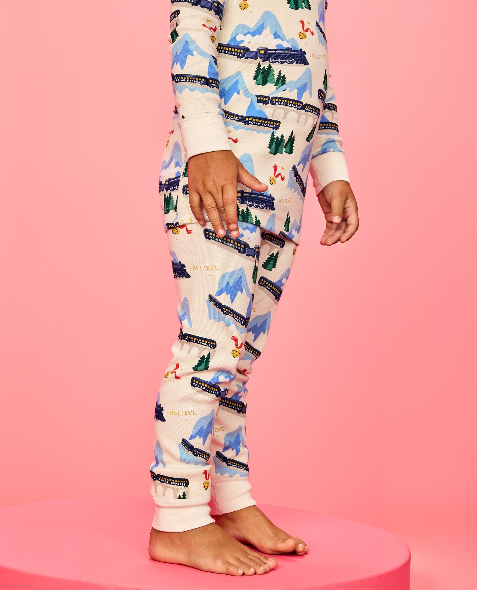 The Polar Express HannaJams™ Pajama Set in Polar Express on Ecru - main