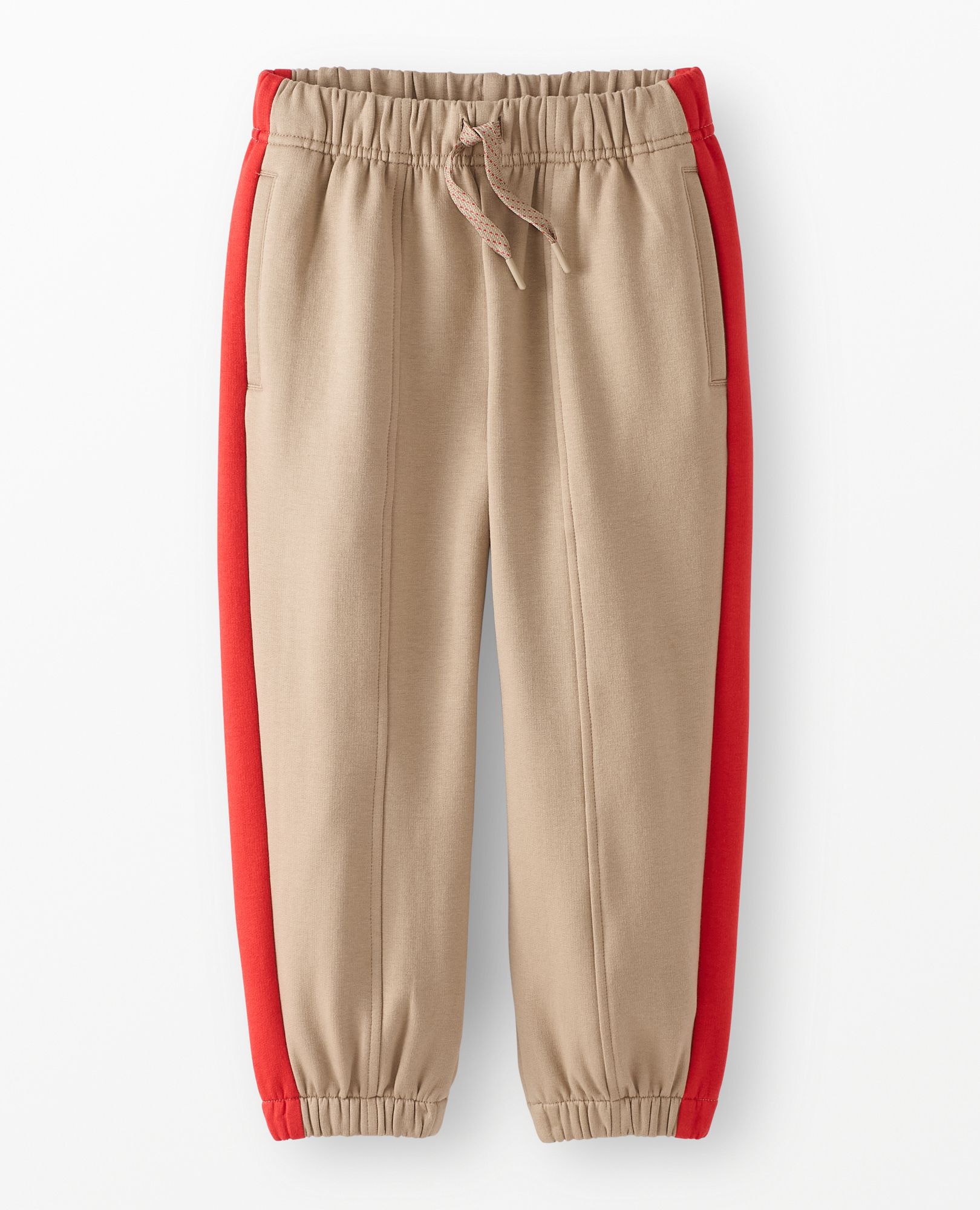 Fleece Colorblock Joggers in Cobblestone - main