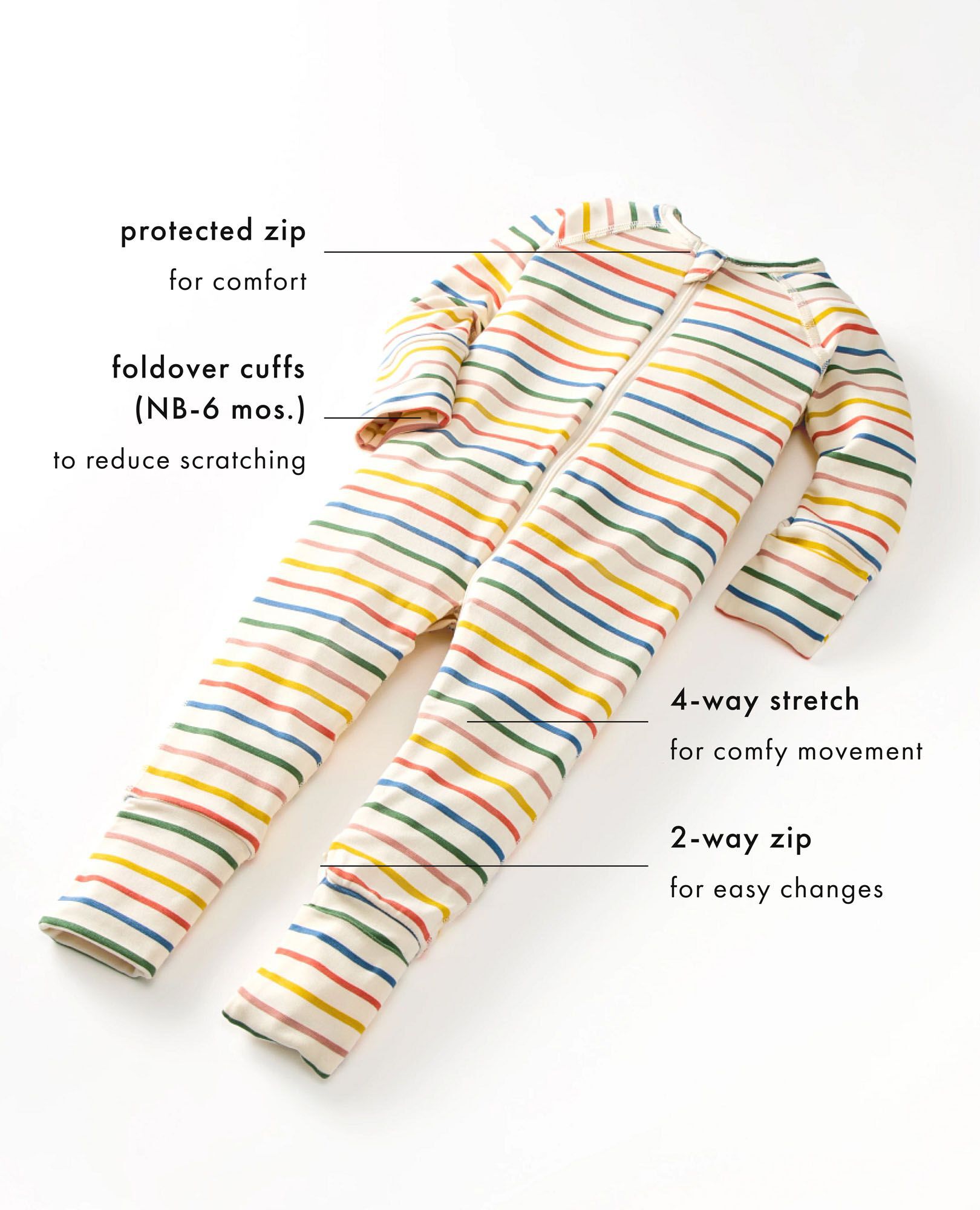 HannaSoft™ Stretch Striped Sleeper in Navy/Almond Oil - main