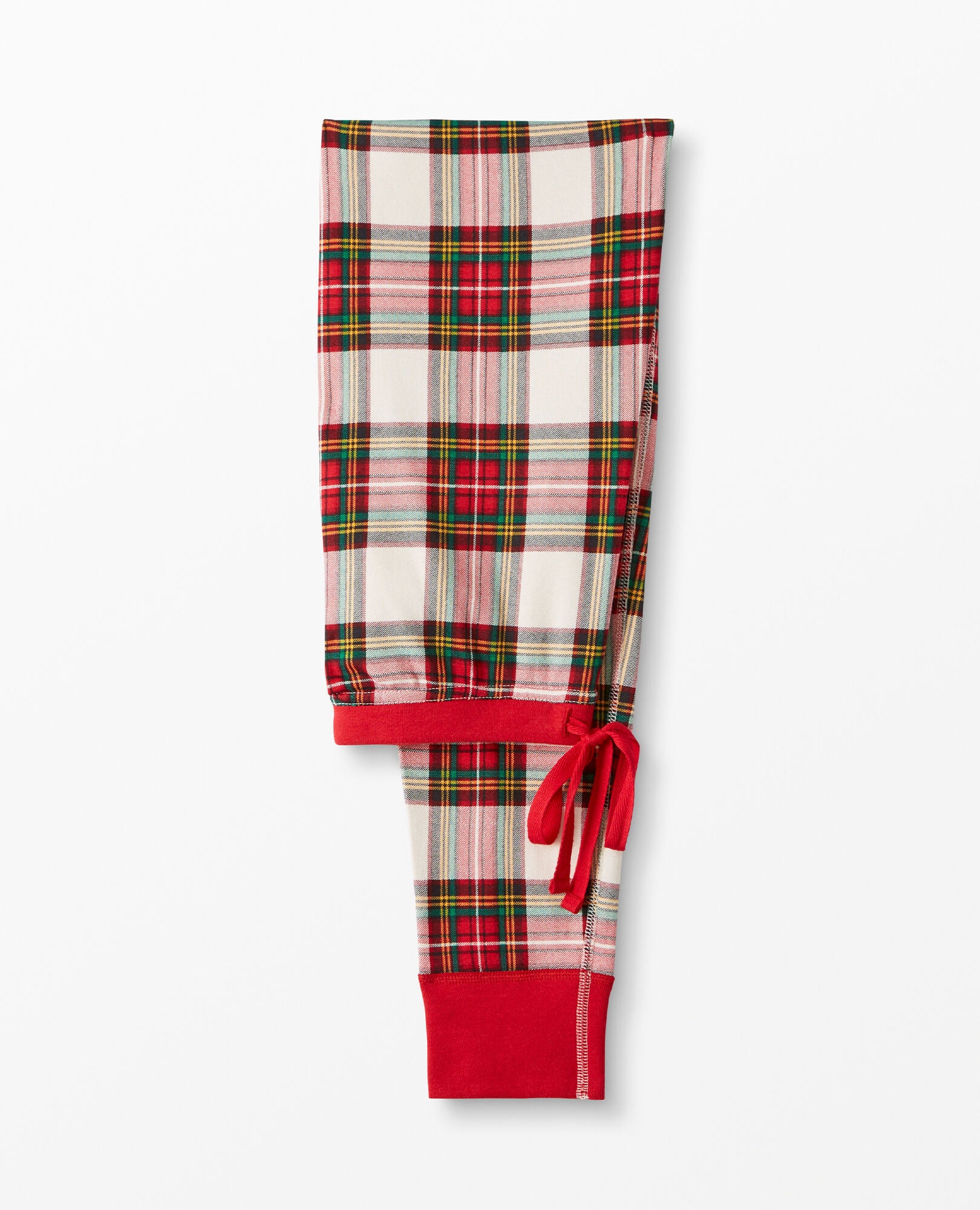 Red plaid pajama pants for family store