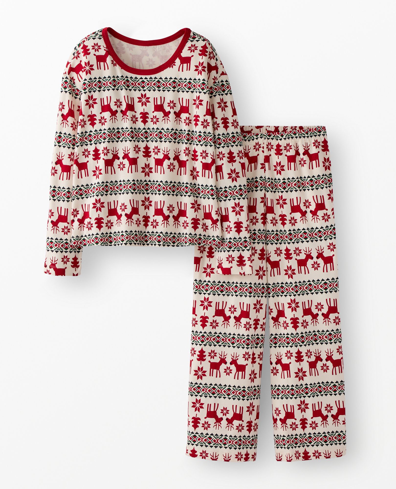 Women's Wide Leg Pajama Set in Dear Deer - main