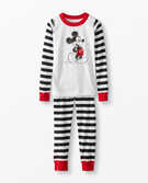 Disney Mickey Mouse Stripe Long John Pajama Set in M-I-C-K-E-Y - main