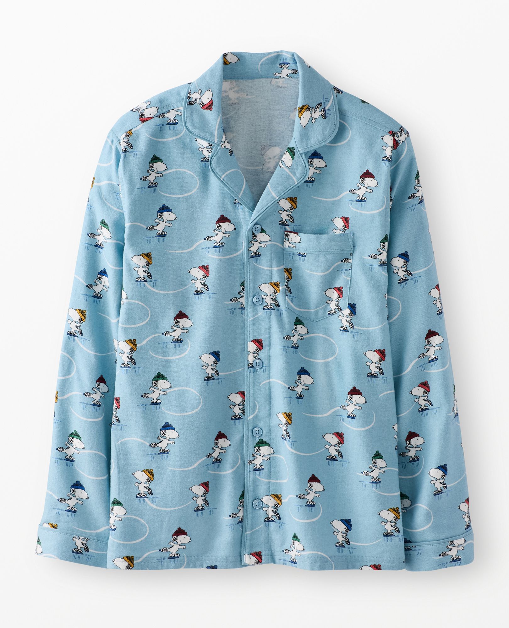 Adult Peanuts Holiday Flannel Pajama Top | Hanna Andersson