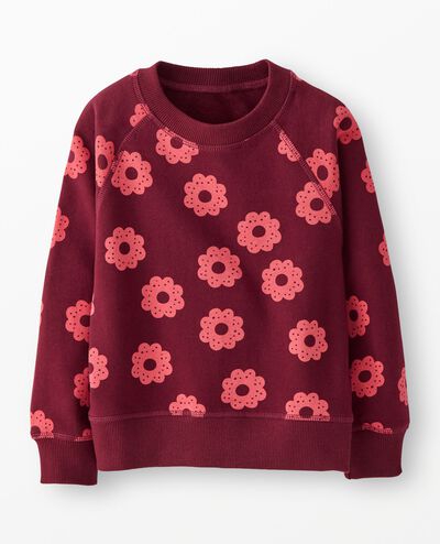 Holiday French Terry Sweatshirt in Sugar Cookies on Red - main