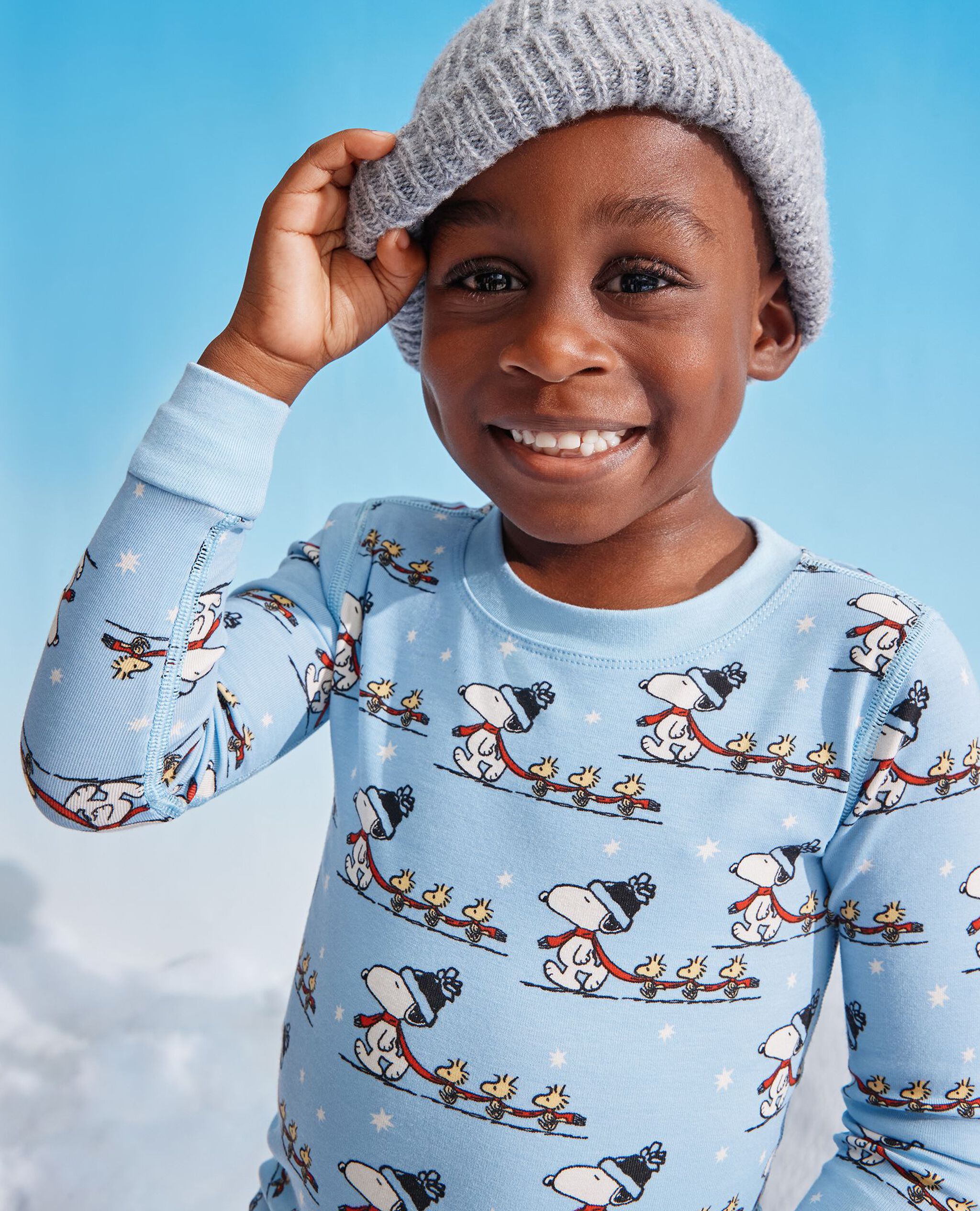 Peanuts Holiday HannaSoft™ Stretch Pajama Set in Snoopy and Woodstock in Winter - main