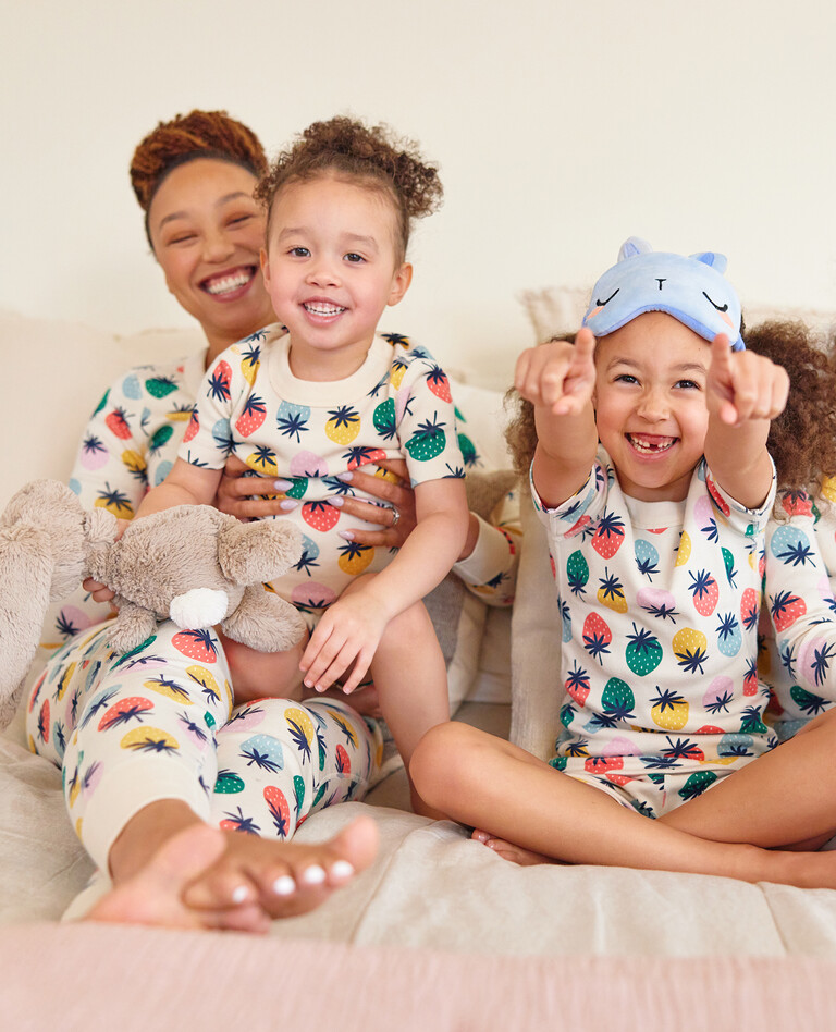 Sweet Summertime on Ecru Matching Family Pajamas in  - main