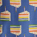 HannaSoft™ Stretch Birthday Pajama Set in Birthday Cake on Blue - swatch