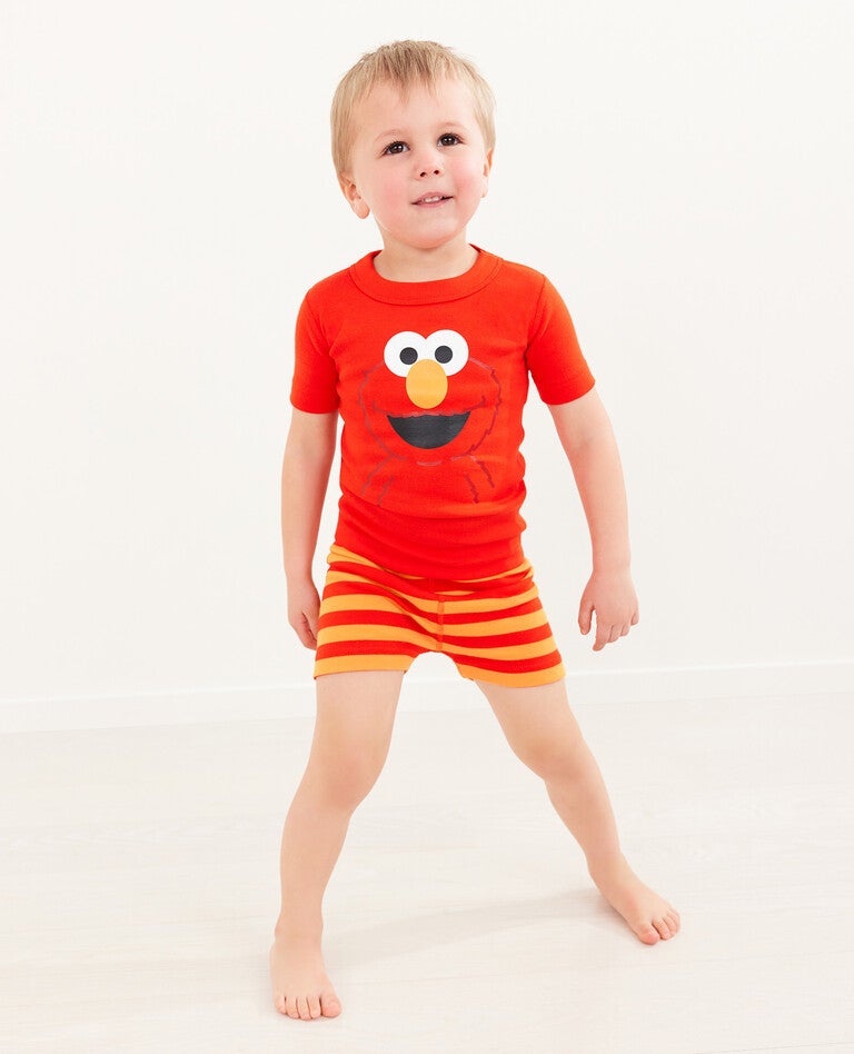 Kids Sesame Street Short John Pajama Set in Elmo - main