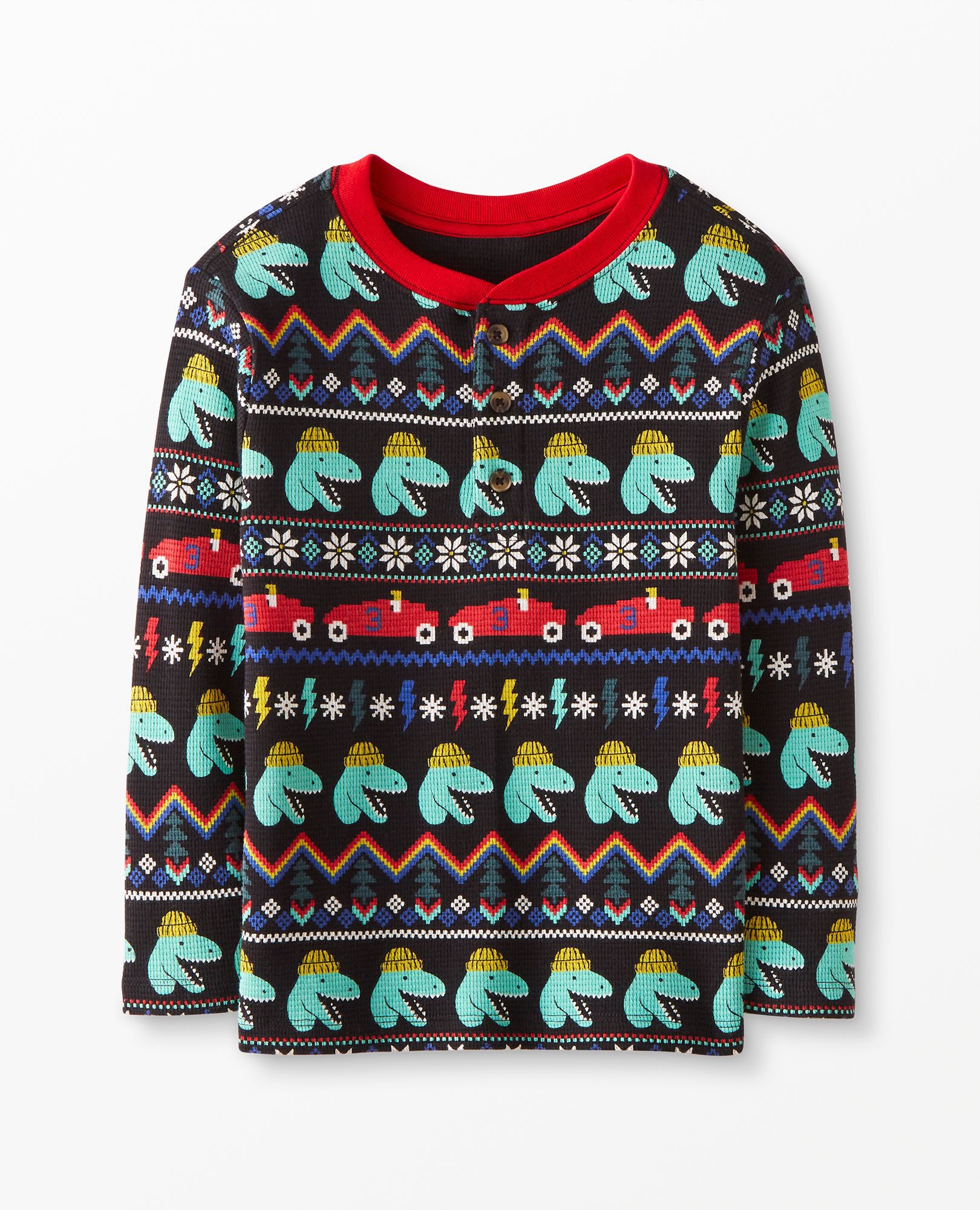 Print Thermal Henley Tee Hanna Andersson