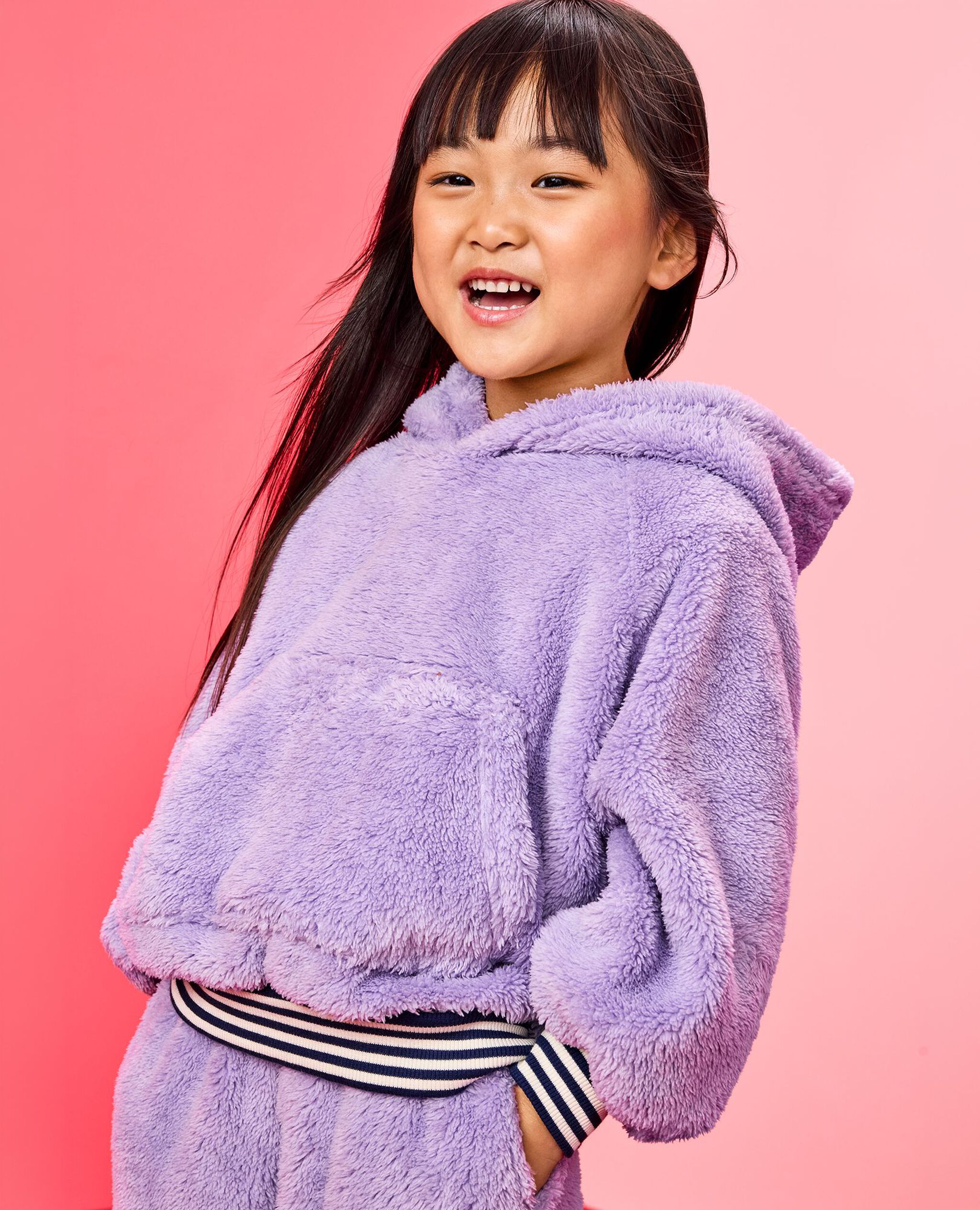 Marshmallow Fleece Hoodie in Viola - main