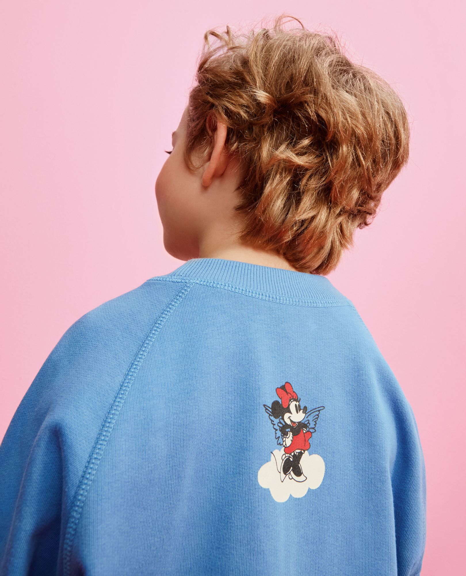 Disney Mickey Mouse French Terry Sweatshirt in Mickey Minnie Cupid Blue - main