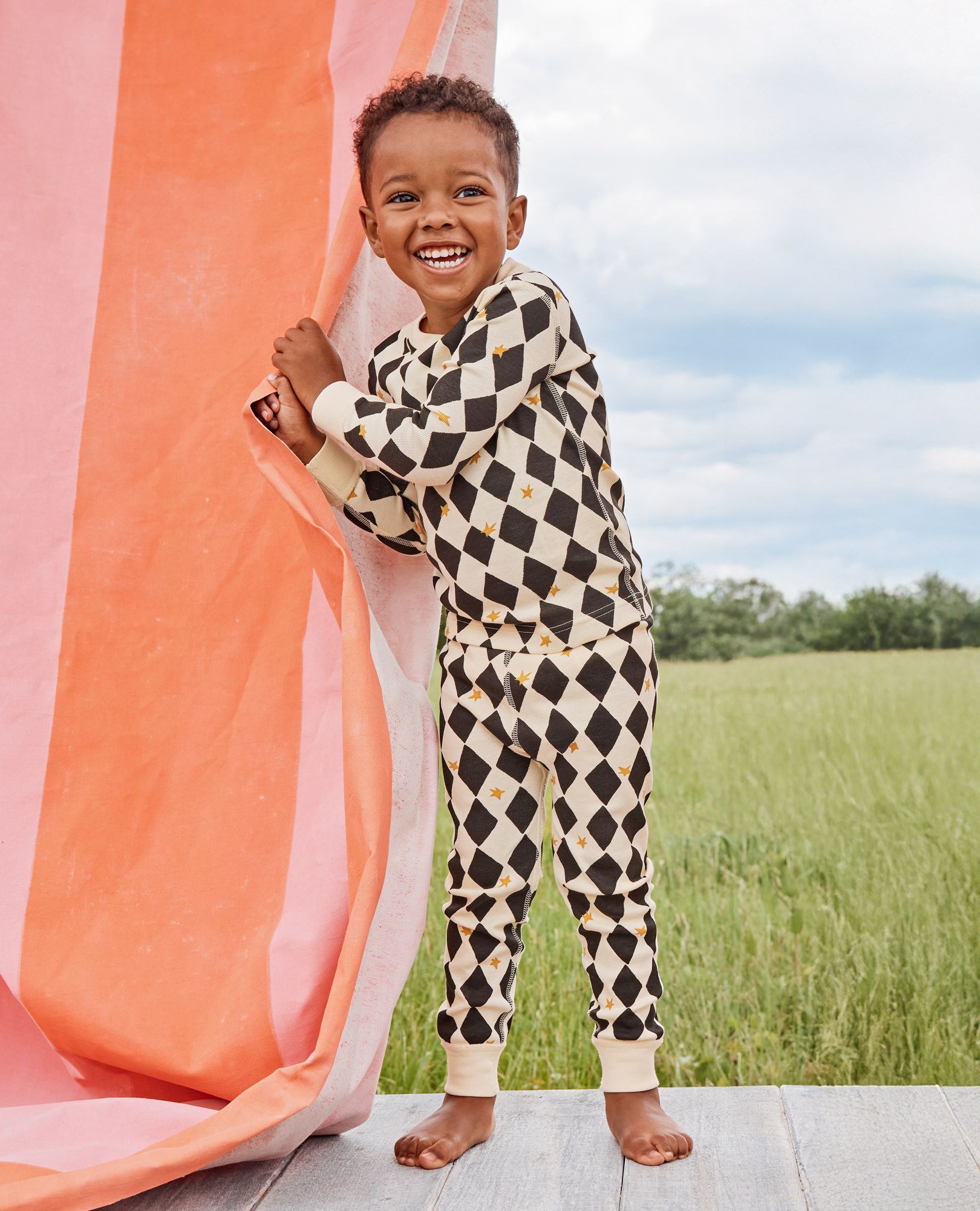 HannaJams™ Pajama Set in Black Harlequin - main