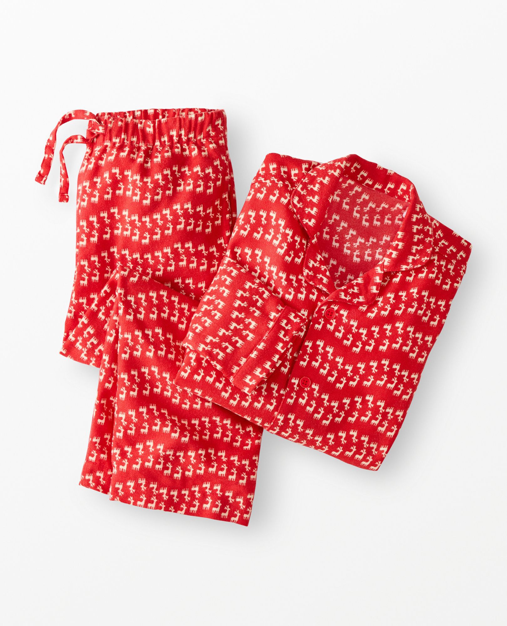 Holiday Flannel Pajama Set in Flying Dear Deer - main