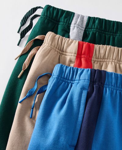 Fleece Colorblock Joggers in Cobblestone - main