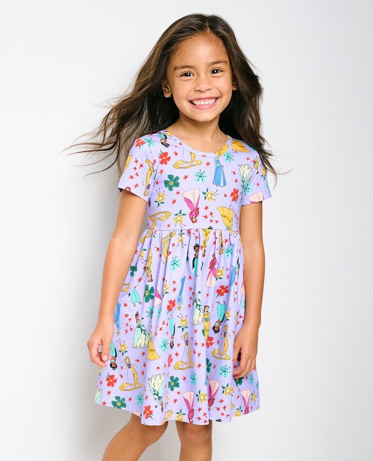 Disney Princess Short Sleeve Skater Dress | Hanna Andersson image.