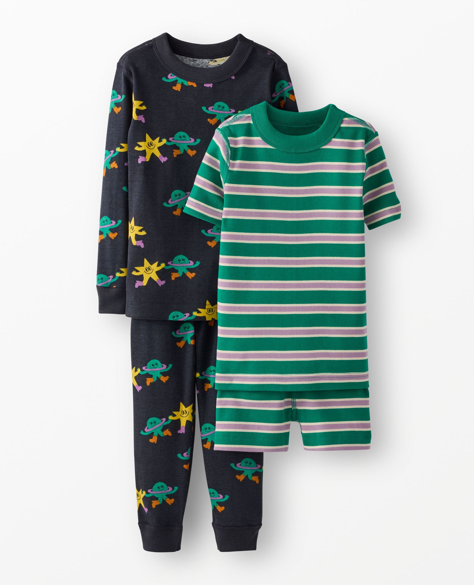 Mix & Match HannaJams™ Pajama Sets ($104 value) in Space Friends and Stripes - main
