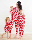 Women's Valentines Long John Pajama Top in Hearts On Hearts - main
