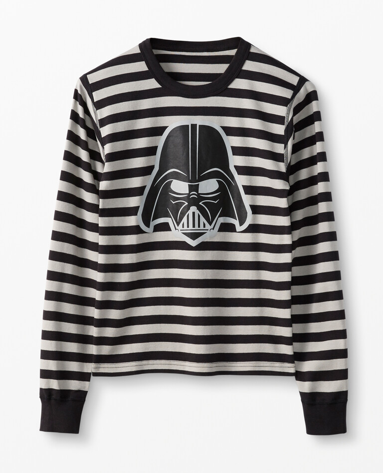 Adult Star Wars™ Vader Stripe Long John Top In Organic Cotton in  - main