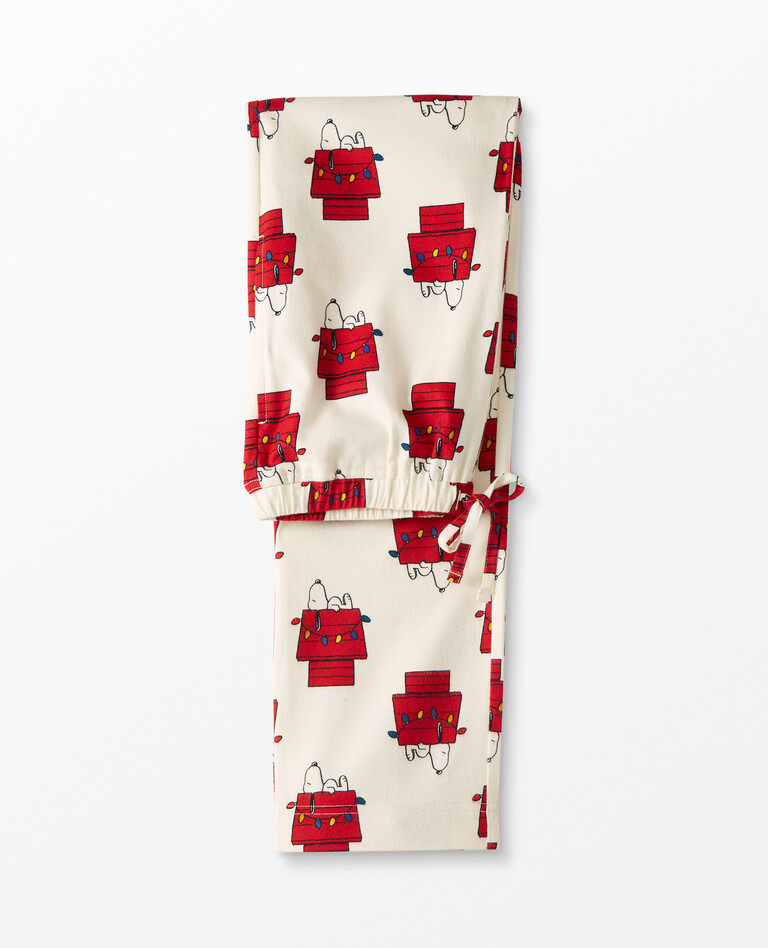 Adult Peanuts Flannel PJ Pants in Snoopy'S House - main