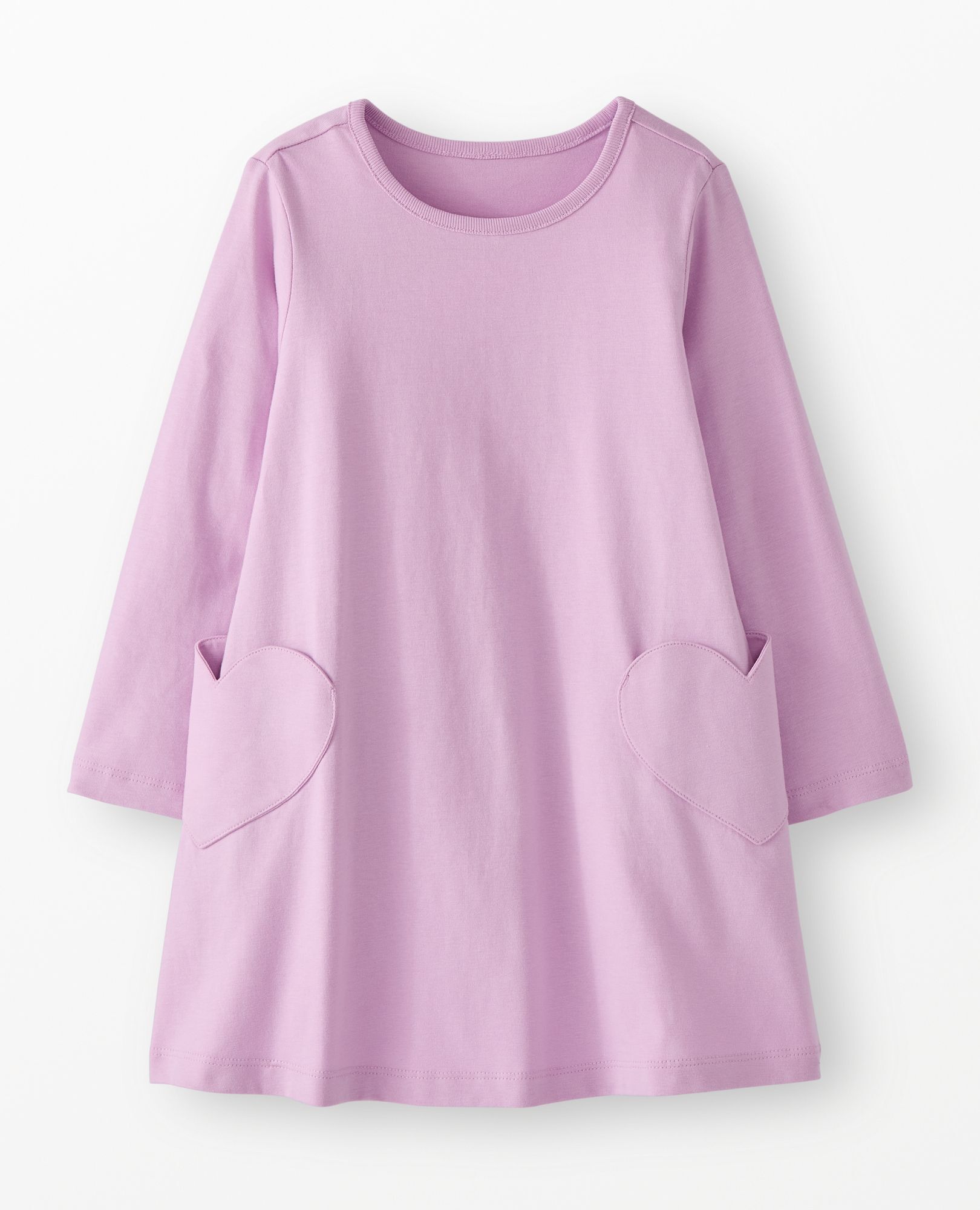 Long Sleeve Swing Dress with Pockets in Tea Rose - main