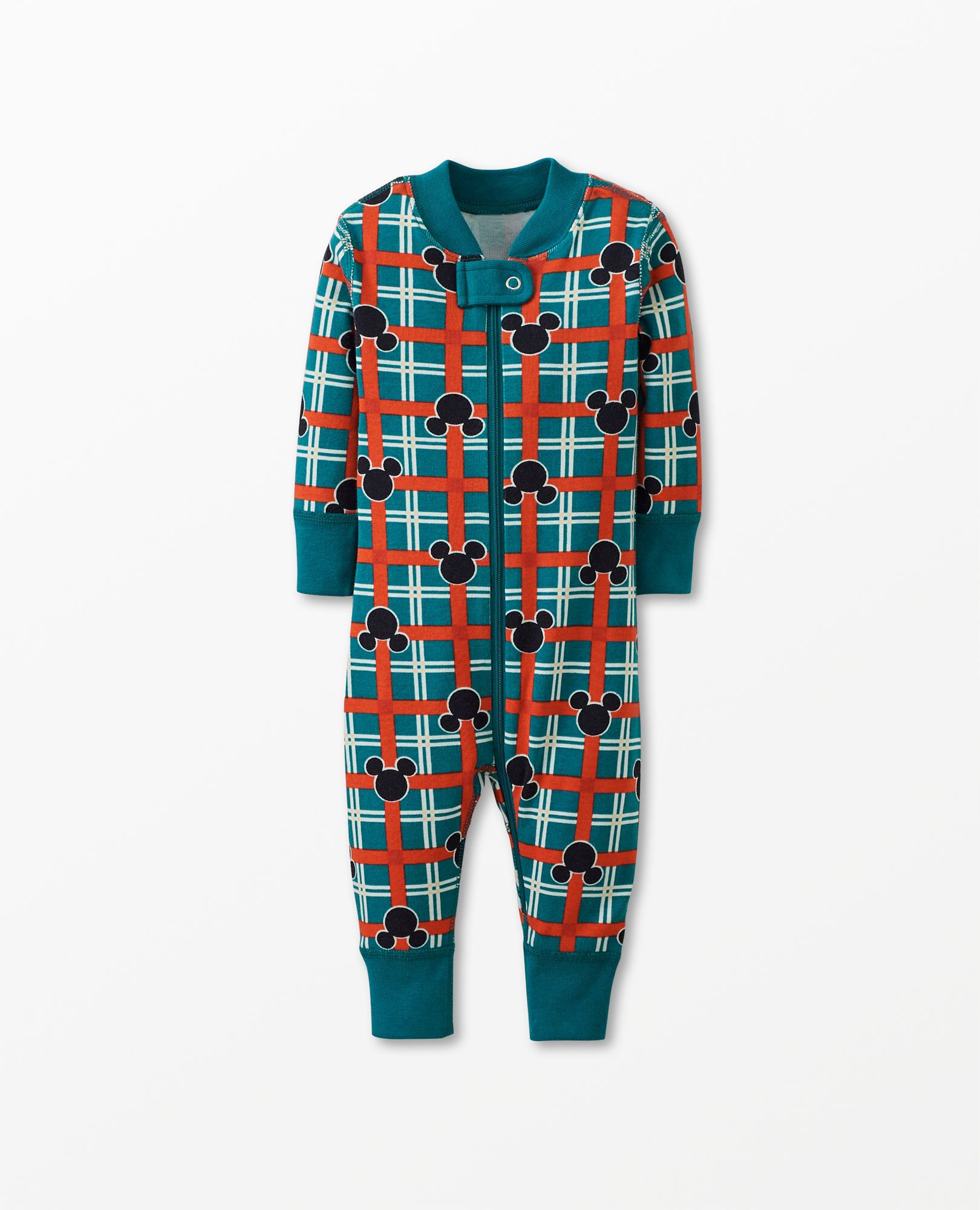 Disney Holiday Plaid Baby Zip Sleeper