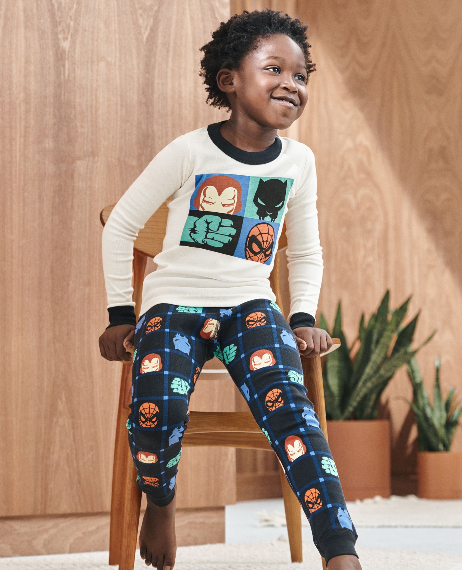 Marvel Avengers HannaJams™ Pajama Set in Checker Marvel - black - main