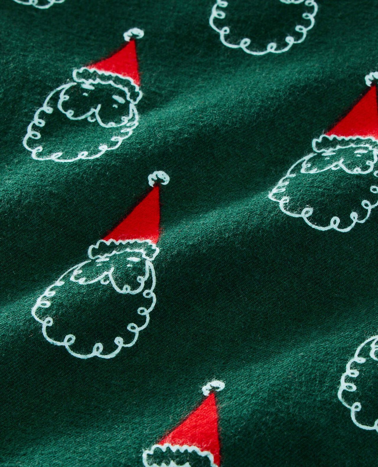 Adult Holiday Flannel Pajama Pants in Santa on Malachite - main