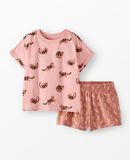 T-Shirt & Shorts Set in Playful Cats on Pink - main