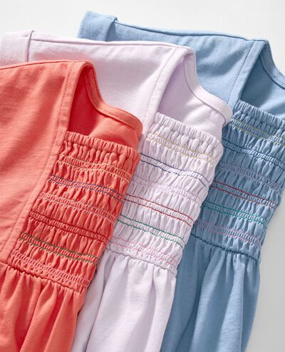 Dolman Sleeve Smocked Dress with Pockets in Forever Blue - main