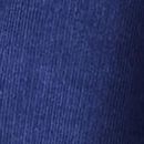 Balloon Sleeve Collared Corduroy Dress with Pockets in Navy Blue - swatch