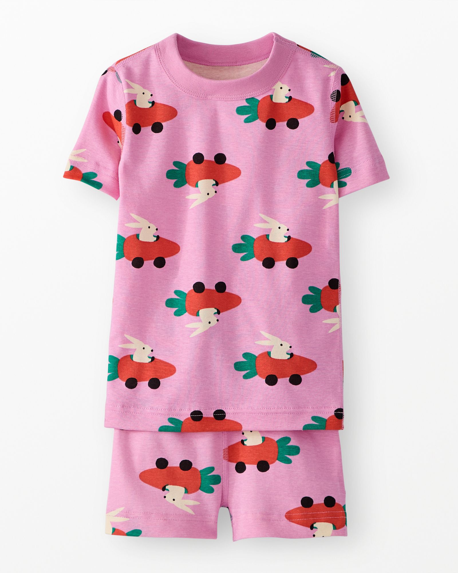 Easter HannaJams™ Pajama Set in Carrot Cars on Pink - main